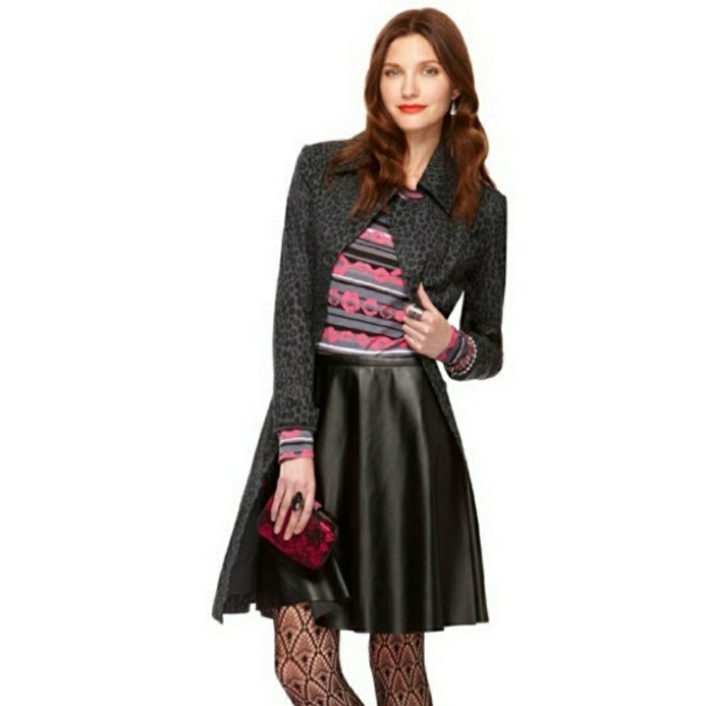 Kirna Zabete for Target Leather Skater Skirt Black